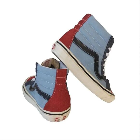 Vans Blue Red Sk8 Hi #38 Reissue 50th Anniversary Skate Sneakers W7.5 M6 - Picture 9 of 16